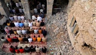 صلاة العيد في مسجد المصفي