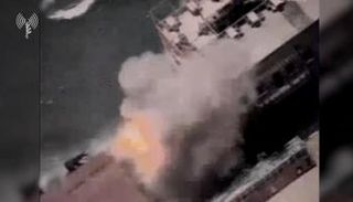 صورة لتدمير القطعة البحرية نشرها الجيش الإسرائيلي