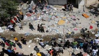 جانب من القصف الإسرائيلي على قطاع غزة