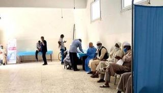 أحد مراكز التطعيم بلقاح كورونا في ليبيا