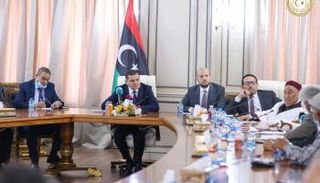 الدبيبة خلال لقاء وفد بنغازي