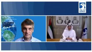 الدكتور سلطان بن أحمد الجابر خلال قمة كولومبيا العالمية للطاقة