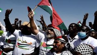 جانب من المظاهرات الداعمة لفلسطين في السنغال-أ.ف.ب