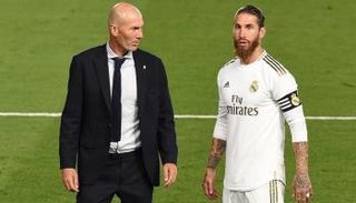 سيرجيو راموس قائد ريال مدريد ومدربه زيدان