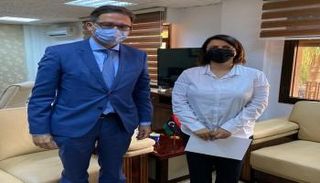 وزيرة الخارجية الليبية والسفير الألماني 