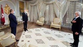 جانب من لقاء سعيد والمشيشي اليوم