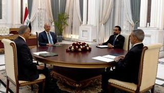 اجتماع رؤاساء الجمهورية والوزراء والبرلمان والقضاء في العراق