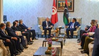 محمد المنفي وقيس سعيد - أرشيفية