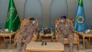 جانب من لقاء قائد القوات الجوية السعودية ونظيره الإماراتي