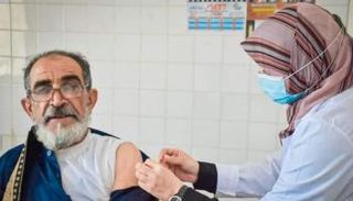 أحد مراكز التطعيم بلقاح كورونا في ليبيا