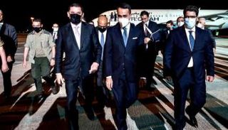 وزير الخارجية الإيطالي دي مايو خلال استقباله الدبيبة