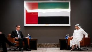جانب من لقاء الشيخ عبدالله بن زايد آل نهيان وجيفري فيلتمان