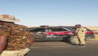 جانب من الحادث الإرهابي بمدينة سبها جنوب ليبيا