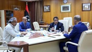 جانب من اجتماع المجلس الرئاسي الليبي لبحث تفجير سبها (الرئاسي الليبي)