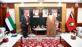 جانب من لقاء محمد بن أحمد البواردي وشون ميرفي