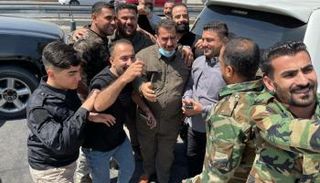 القيادي في الحشد الشعبي قاسم مصلح بعد إطلاق سراحه 