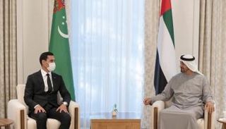 الشيخ محمد بن زايد آل نهيان ونائب رئيس مجلس الوزراء وزير خارجية تركمانستان