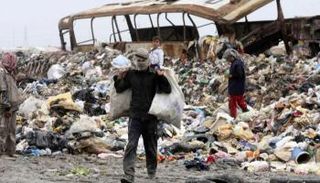 مكب نفايات في العاصمة بغداد