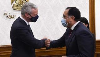 رئيس الحكومة المصرية ووزير الاقتصاد الفرنسي