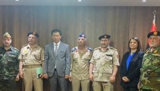 وزيرة الخارجية الليبية مع اللجنة العسكرية الليبية المشتركة 