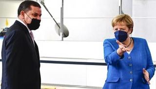 ميركل تستقبل الدبيبة في برلين - أ.ف.ب