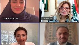 جانب من الندوة الافتراضية حول تمكين المرأة