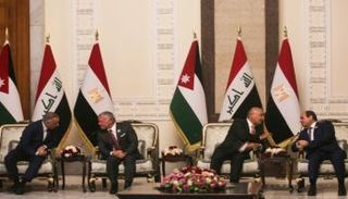 جانب من اجتماعات القمة الثلاثية ببغداد