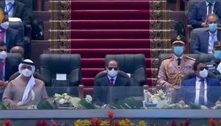 مراسم افتتاح قاعدة 3 يوليو العسكرية في مصر