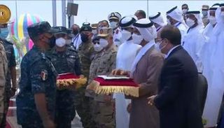الشيخ محمد بن زايد آل نهيان يشارك السيسي افتتاح قاعدة 3 يوليو