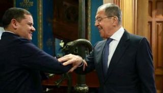 جانب من زيارة رئيس الحكومة الليبية إلى روسيا. (أرشيفية)