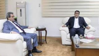 جانب من لقاء المنفي وخالد مازن