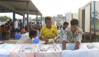 مشروع مركز إنزال سمكي شيدته دولة الإمارات