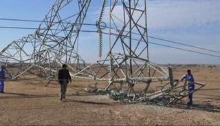 سقوط برج لنقل الطاقة بتفجير غرب العراق