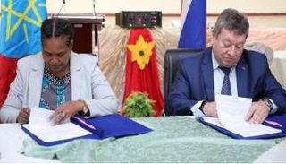  مراسم توقيع الاتفاق العسكري الإثيوبي الروسي