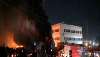 الحريق التهم مركز عزل لمرضى فيروس كورونا