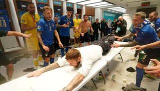 غرفة ملابس منتخب إيطاليا بعد نهائي يورو 2020