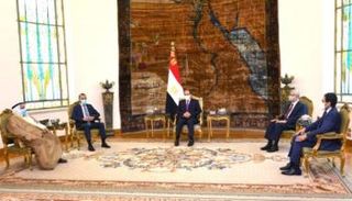 جانب من لقاء السيسي ومرزوق الغانم