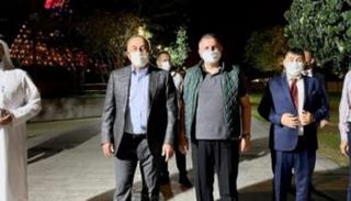 كارا عثمان أوغلو مع مولود تشاويش أوغلو خلال زيارة لقطر