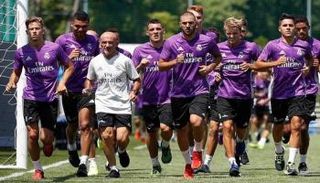 بينتوس في تدريبات ريال مدريد 