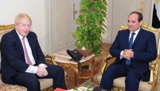 لقاء سابق بين السيسي وجونسون