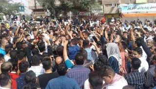 جانب من احتجاجات خوزستان 