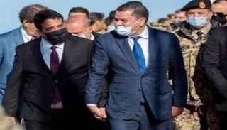 الدبيبة والمنفي خلال أول زيارة إلى طرابلس 