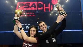 نور الشربيني وعلي فرج يحتفلان بالفوز