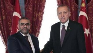 خالد المشري مع الرئيس التركي رجب طيب أردوغان