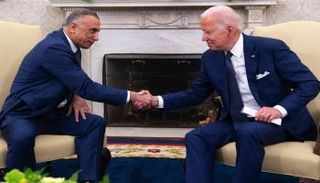 الرئيس الأمريكي خلال لقاء رئيس الوزراء العراقي