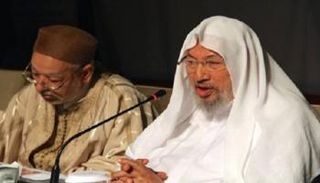 يوسف القرضاوي وراشد الغنوشي - أرشيفية