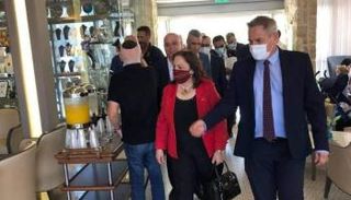 جانب من لقاء وزير الصحة الإسرائيلية ونظيرته الفلسطينية