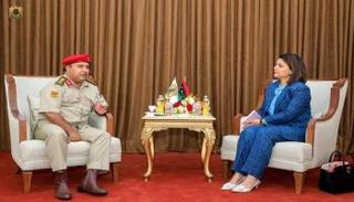 وزيرة الخارجية والفريق خيري التميمي 