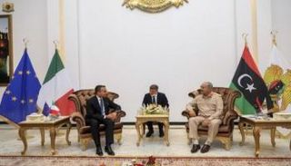 المشير حفتر ووزير الخارجية الإيطالي