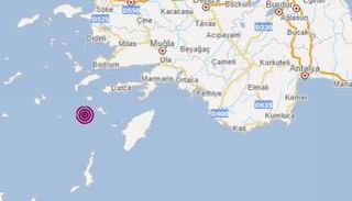 النقطة التي ضربها الزلزال